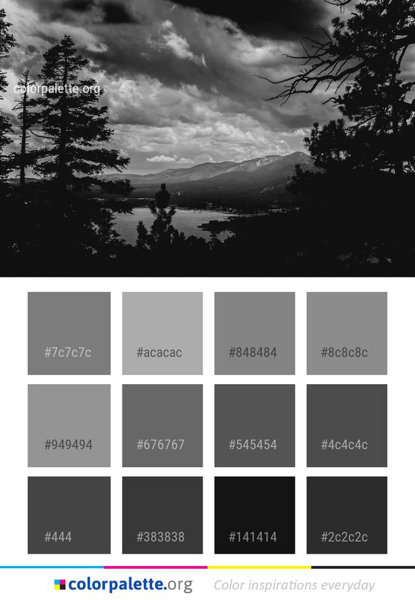 Sky Nature Black Color Palette