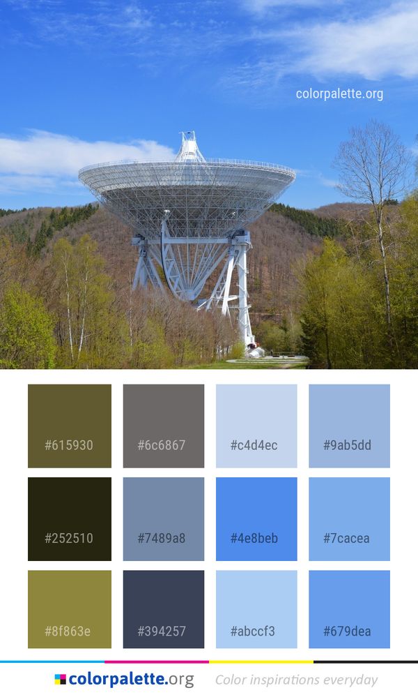 Sky Radio Telescope Tree Color Palette