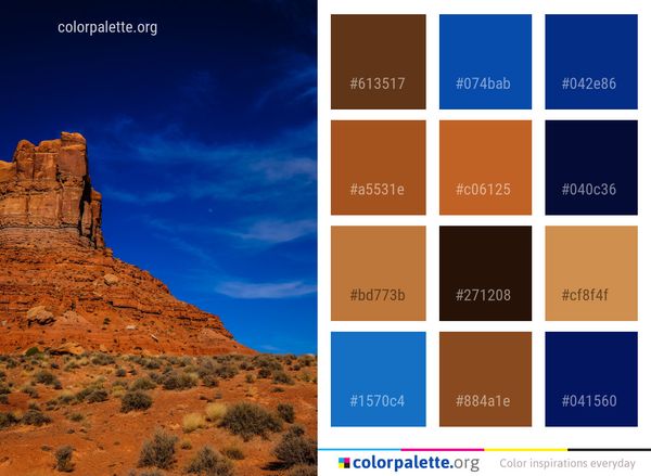 Sky Rock Badlands Color Palette