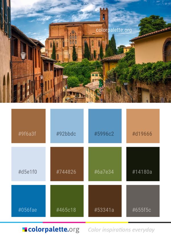 Sky Town Medieval Architecture Color Palette
