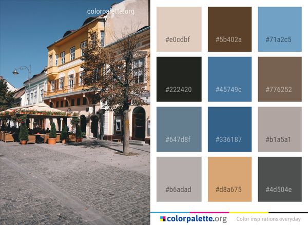 Town Neighbourhood Landmark Color Palette