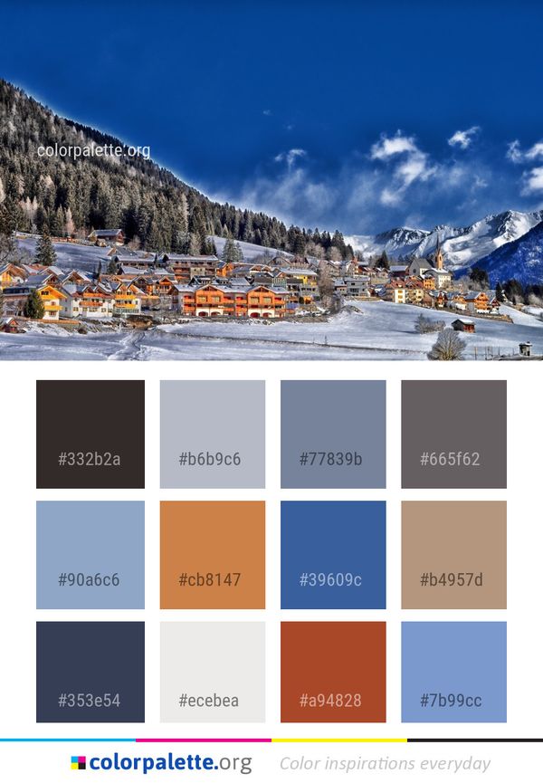Winter Sky Snow Color Palette