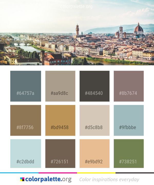 City Landmark Waterway Color Palette