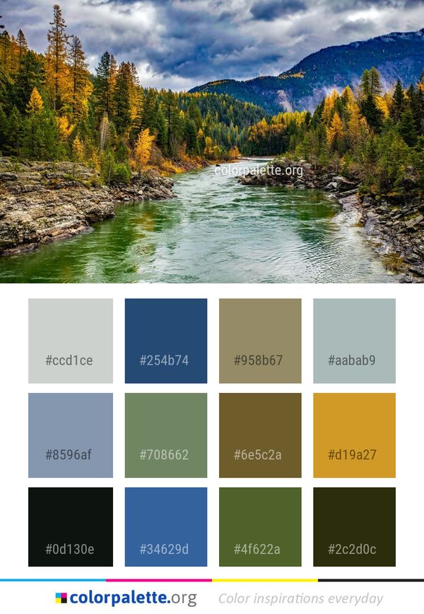 Nature Water River Color Palette