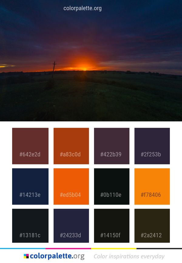 Sky Horizon Sunrise Color Palette