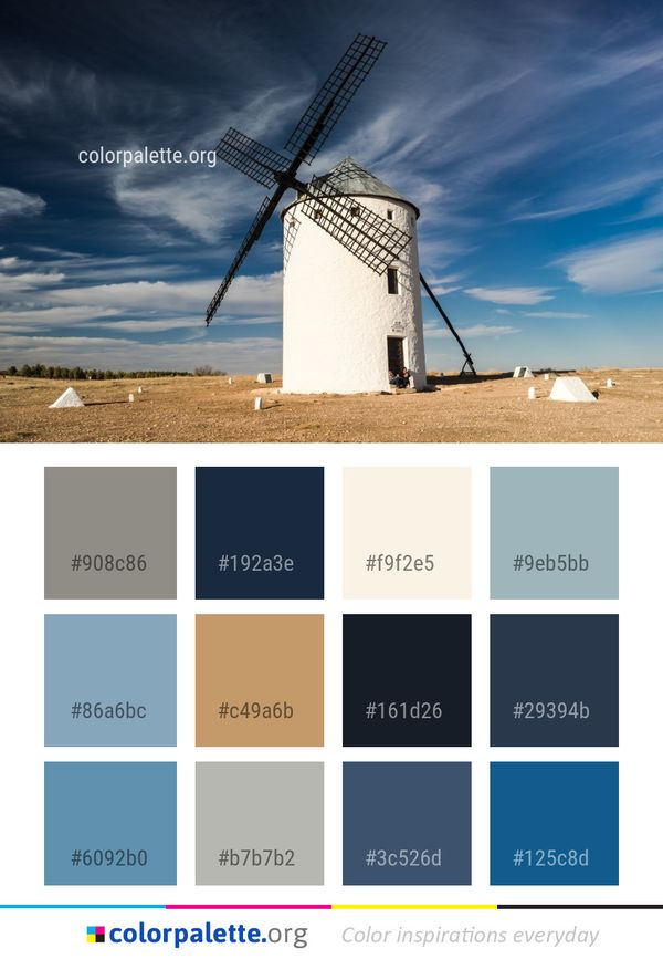 Windmill Sky Mill Color Palette