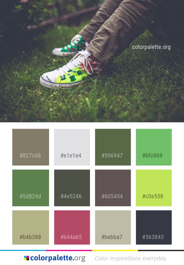 Footwear Green Nature Color Palette