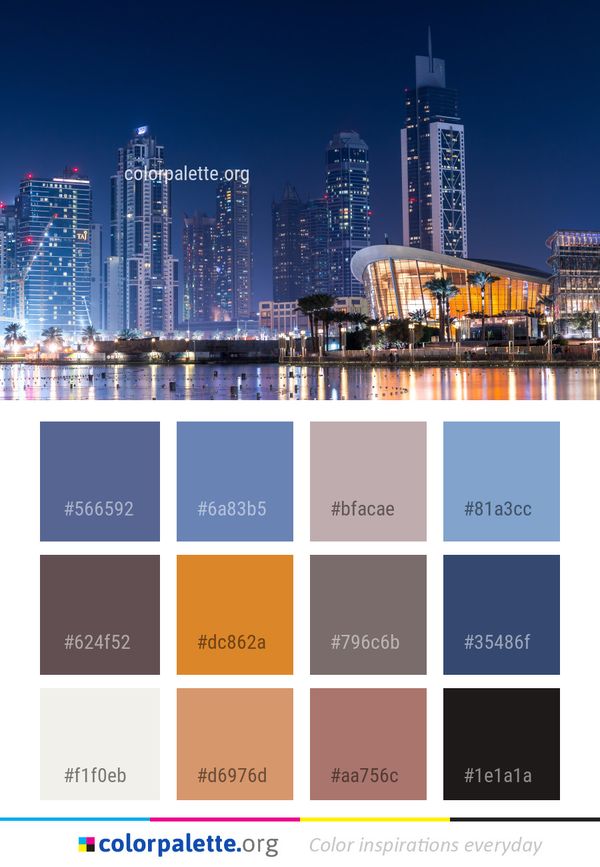 Metropolitan Area Cityscape City Color Palette