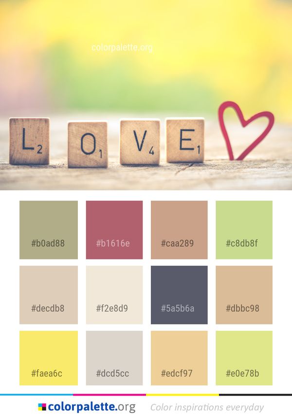 Photography Love Font Color Palette