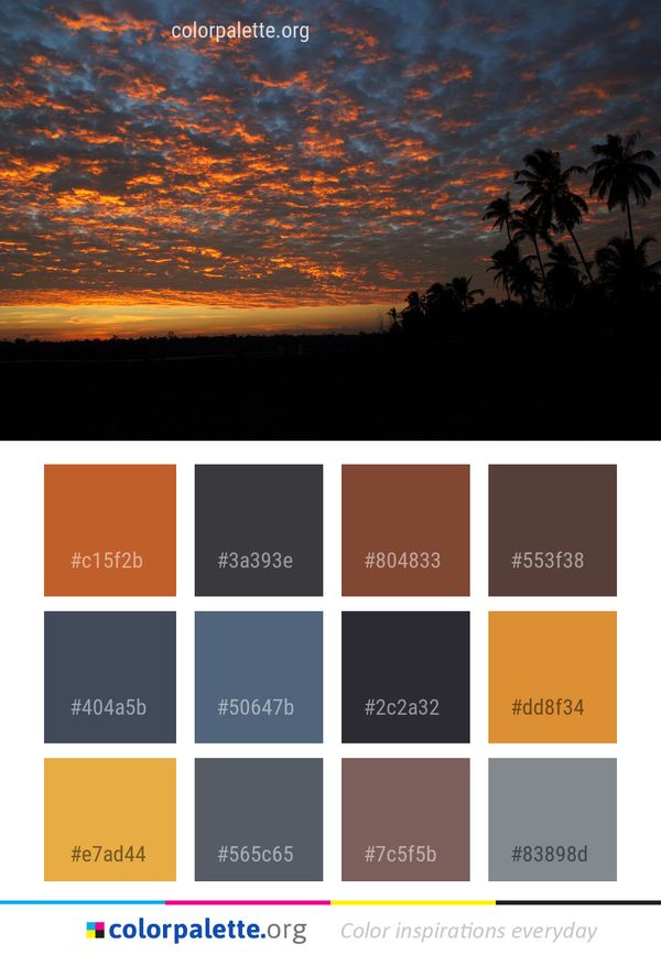 Sky Afterglow Nature Color Palette