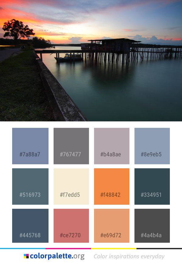 Sky Water Reflection Color Palette