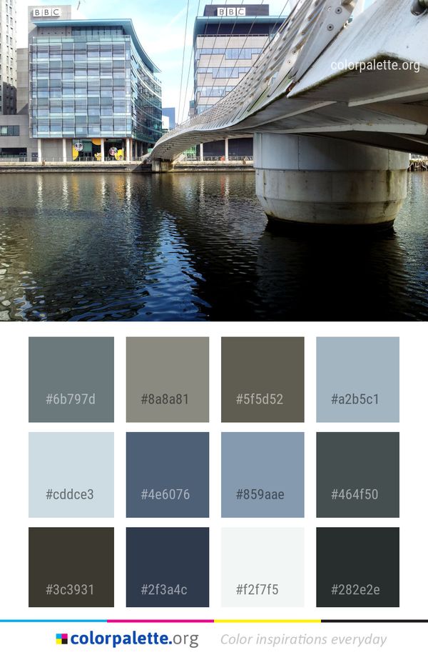 Waterway Water Reflection Color Palette