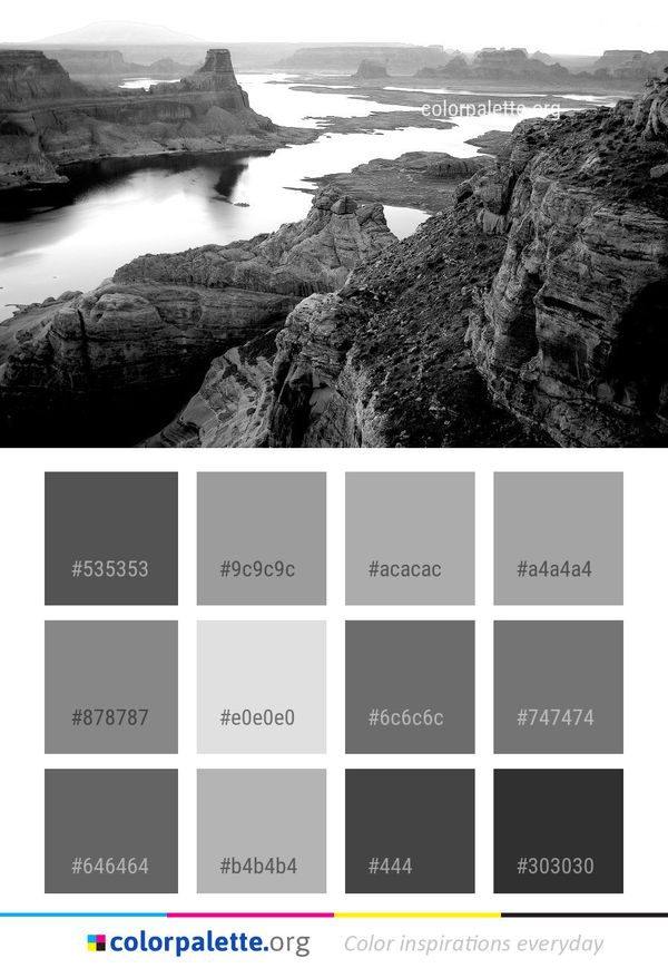 Black And White Water Monochrome Photography Color Palette