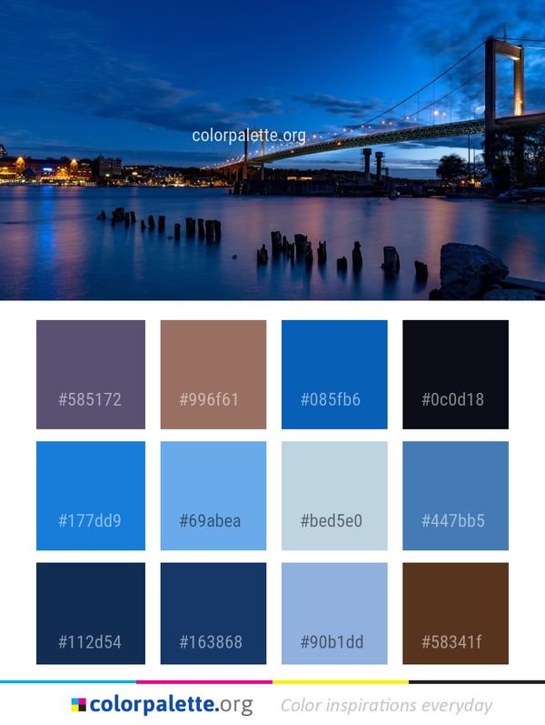 Bridge Reflection Landmark Color Palette
