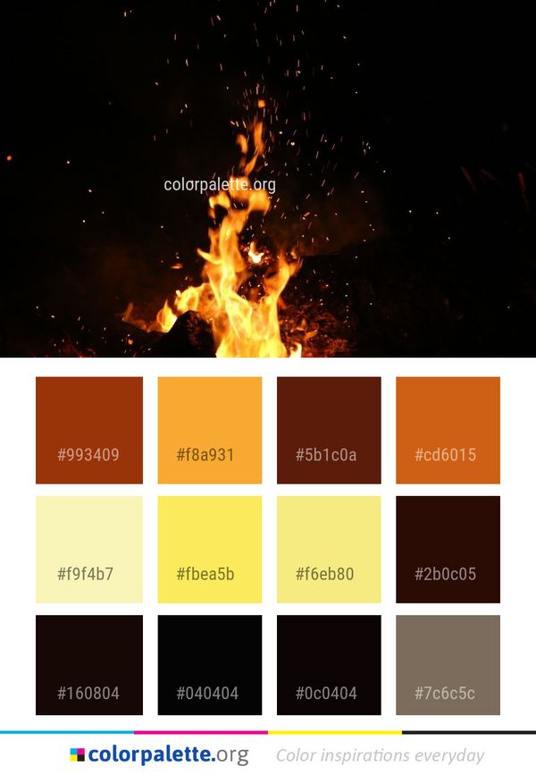 Fire Flame Bonfire Color Palette