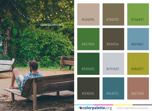 Green Nature Tree Color Palette
