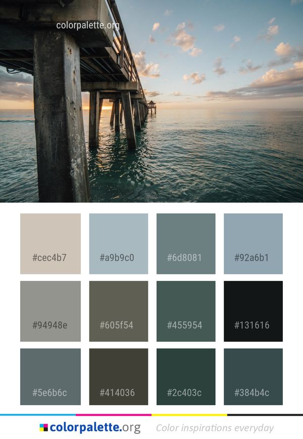 Sea Water Body Of Color Palette