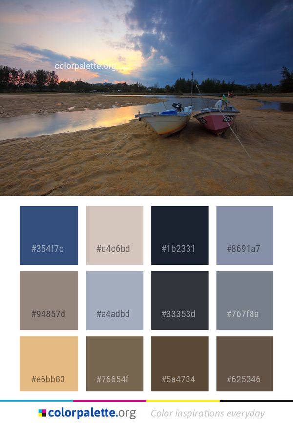 Sky Cloud Water Color Palette