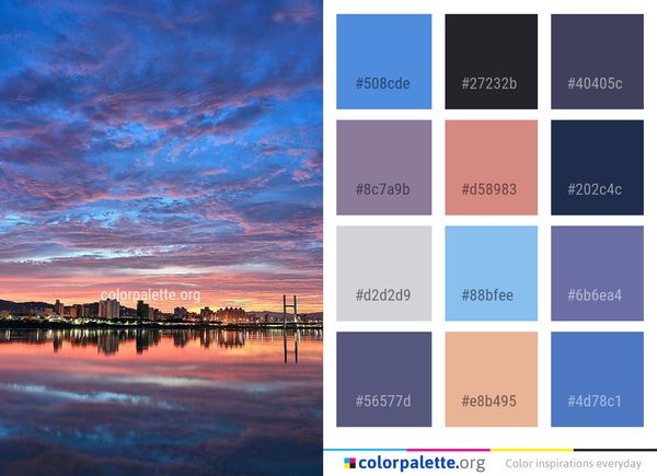 Sky Reflection Horizon Color Palette
