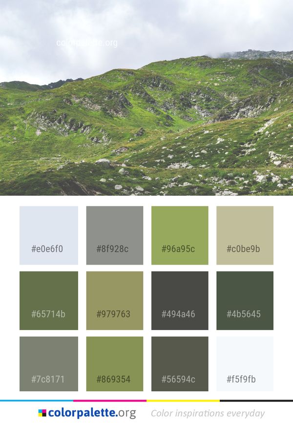 Highland Vegetation Mountainous Landforms Color Palette