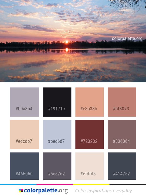 Reflection Sky Water Color Palette