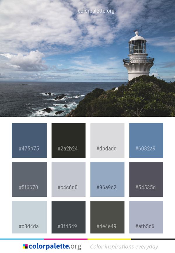 Sky Lighthouse Sea Color Palette