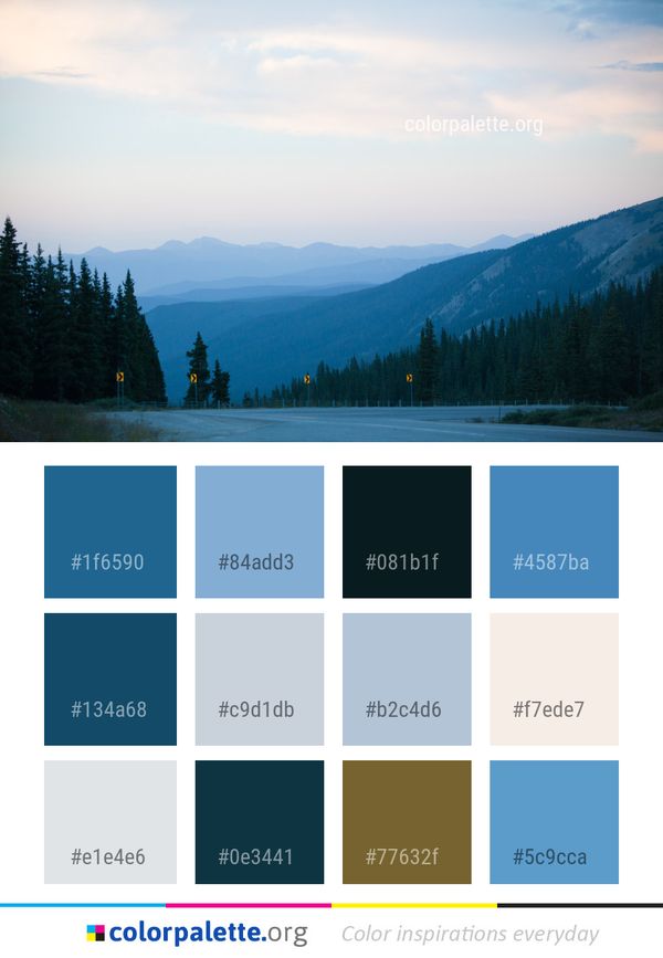Sky Mountainous Landforms Mountain Range Color Palette