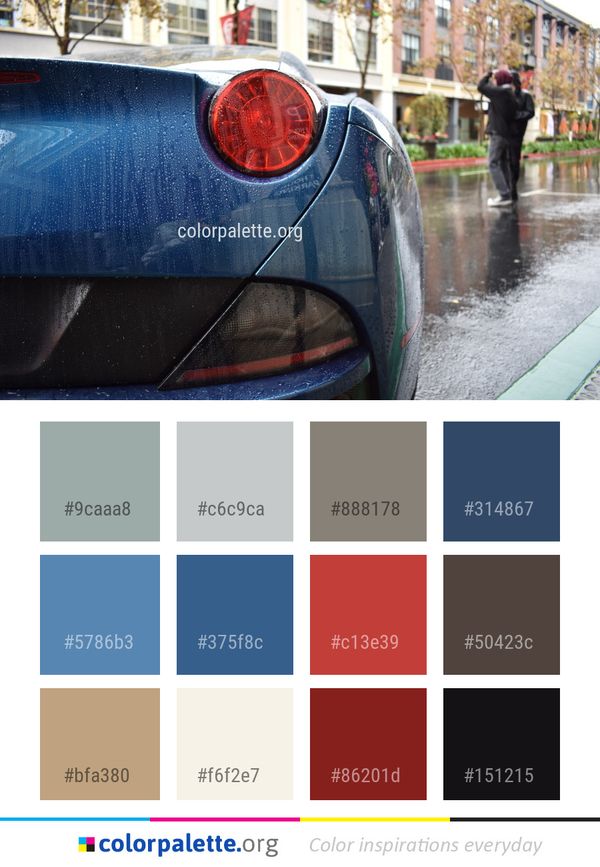 Car Land Vehicle Motor Color Palette