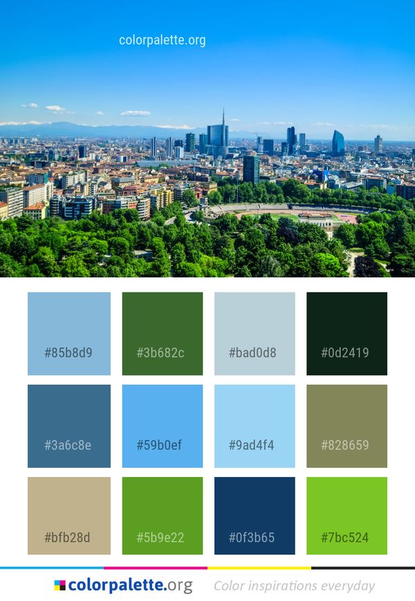 Metropolitan Area City Cityscape Color Palette