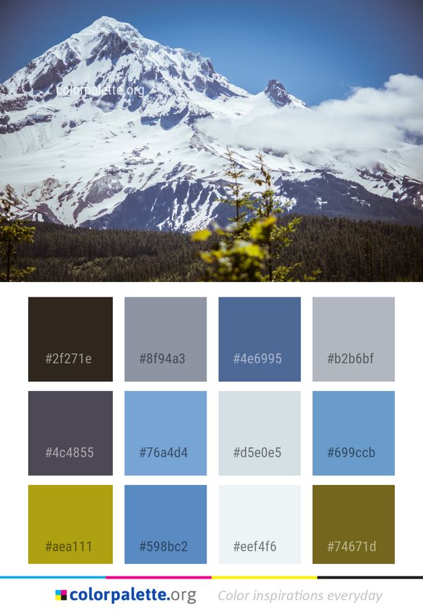 Mountainous Landforms Mountain Range Color Palette