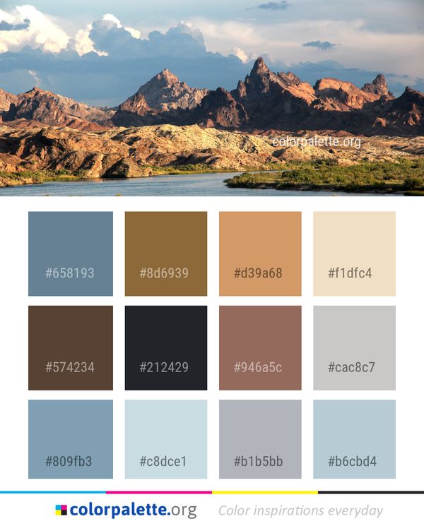 Mountainous Landforms Mountain Wilderness Color Palette