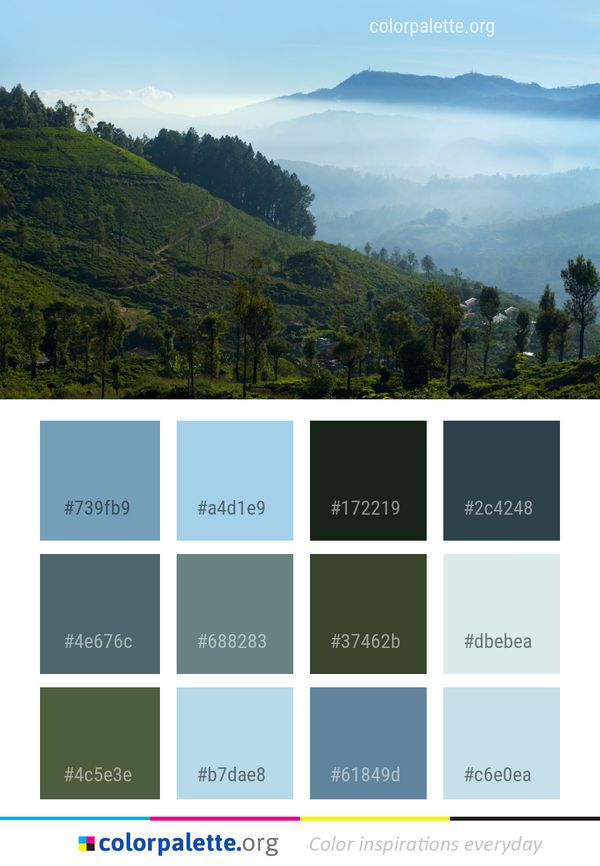 Mountainous Landforms Nature Highland Color Palette