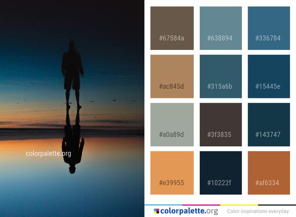Reflection Sky Water Color Palette