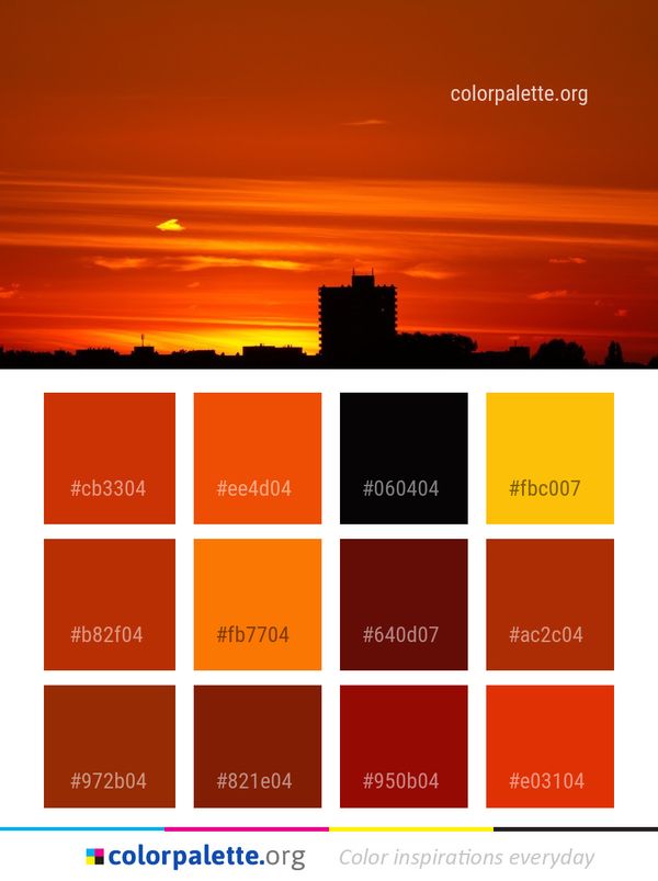 Sky Afterglow Red At Morning Color Palette
