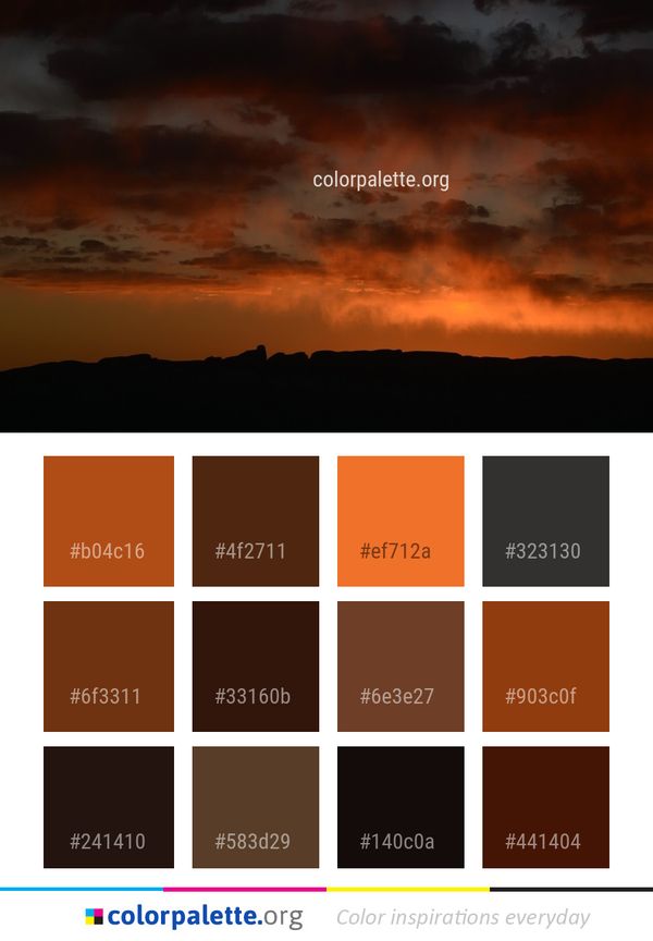 Sky Red At Morning Afterglow Color Palette