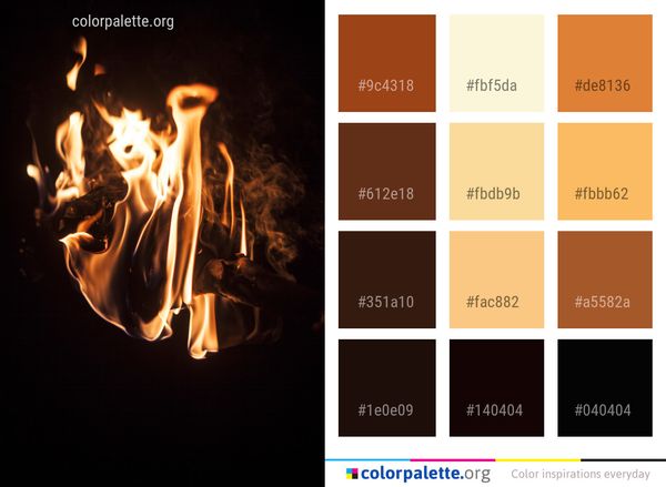 Flame Fire Poi Color Palette