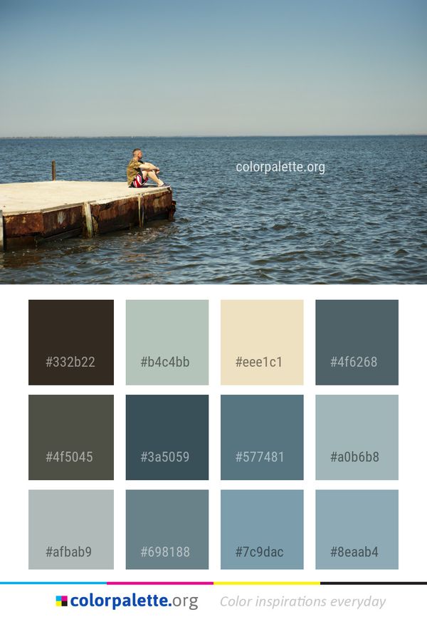 Sea Water Body Of Color Palette