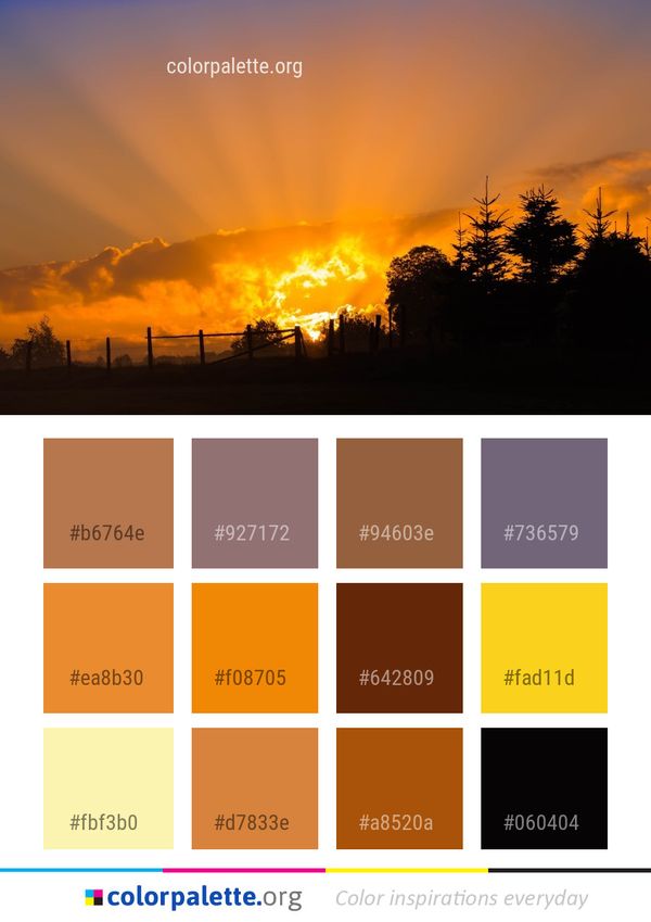 Sky Afterglow Atmosphere Color Palette
