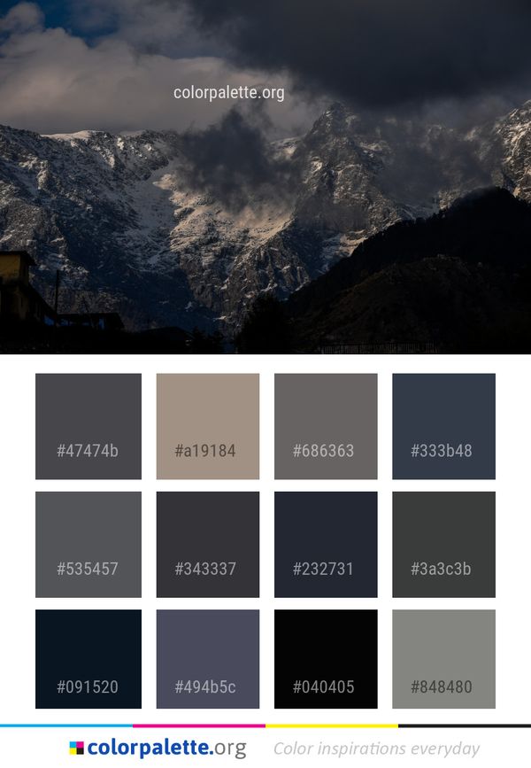 Sky Mountainous Landforms Mountain Color Palette