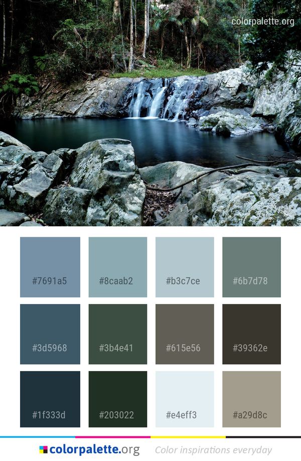 Water Nature Waterfall Color Palette