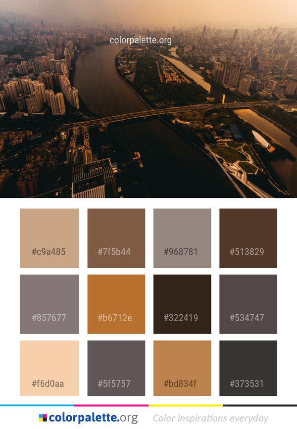 Aerial Photography City Cityscape Color Palette