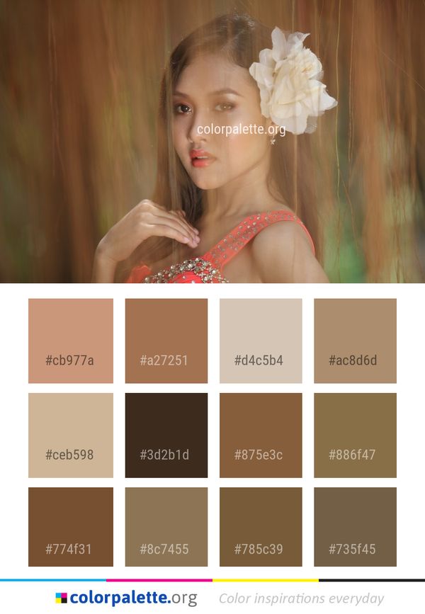 Beauty Human Hair Color Flower Color Palette