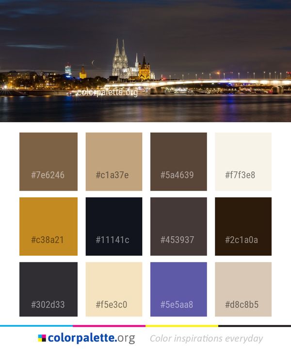 Cityscape Landmark Night Color Palette