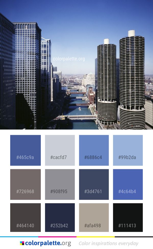 Metropolitan Area Skyscraper Cityscape Color Palette
