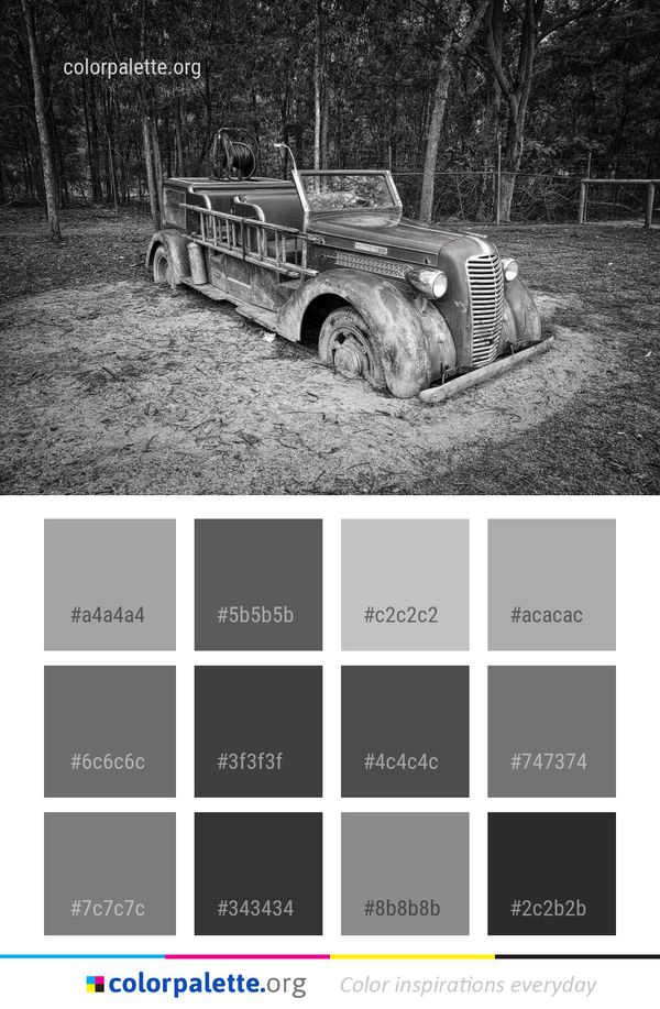Motor Vehicle Car Black And White Color Palette