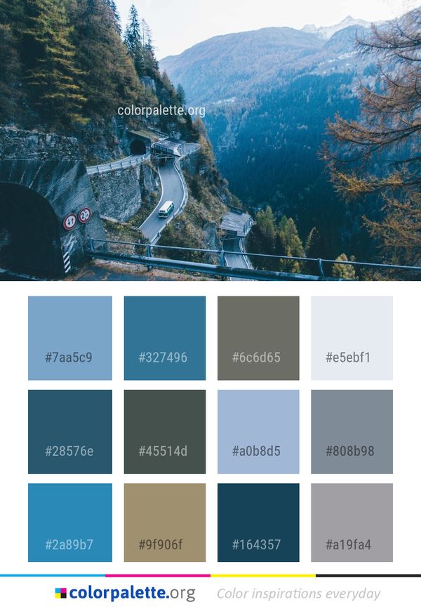 Mountainous Landforms Mountain Range Color Palette