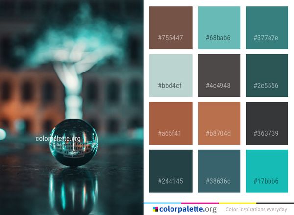 Water Blue Reflection Color Palette