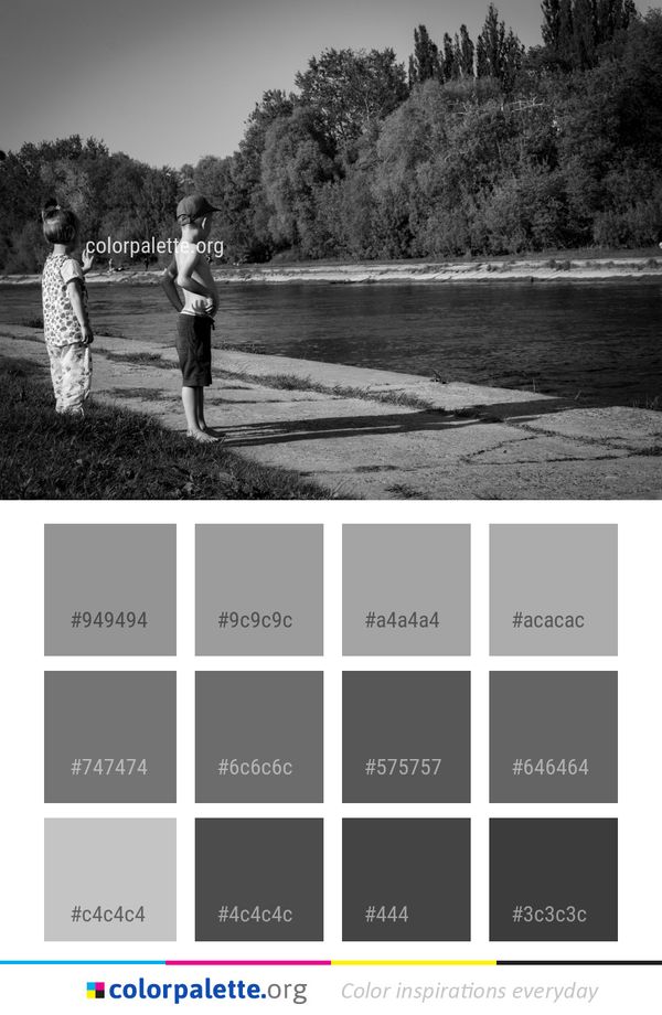 Water Nature White Color Palette
