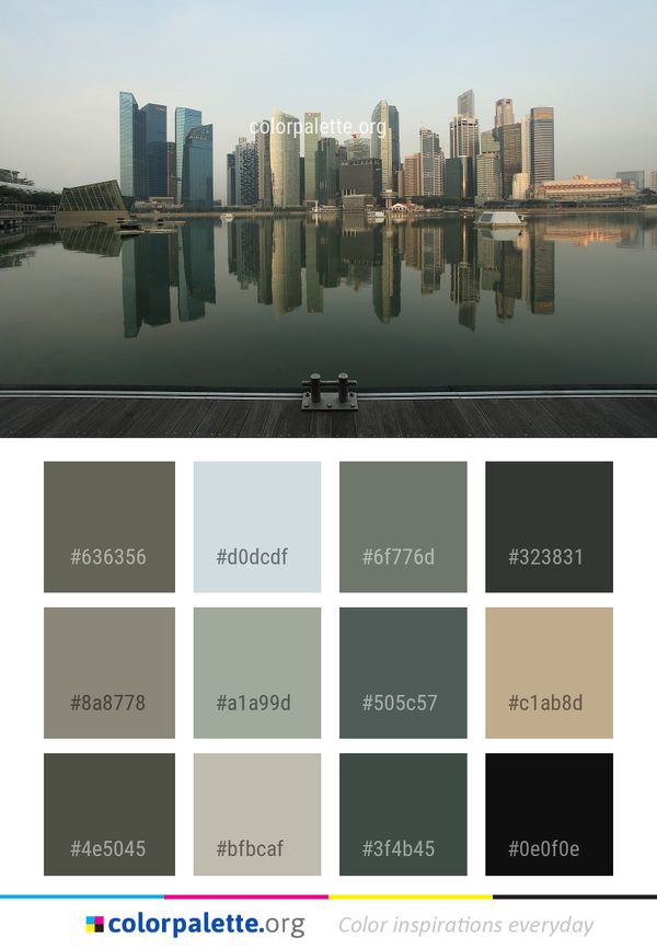 Reflection Skyline City Color Palette