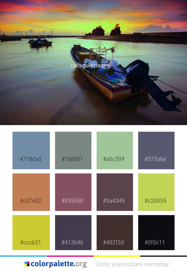 Reflection Water Sky Color Palette